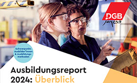 Ausschnitt aus der Titelseite des berblicks zum Ausbildungsreport