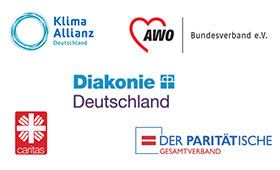 Die Logos der beteiligten Verbnde und der Klima-Allianz Deutschland